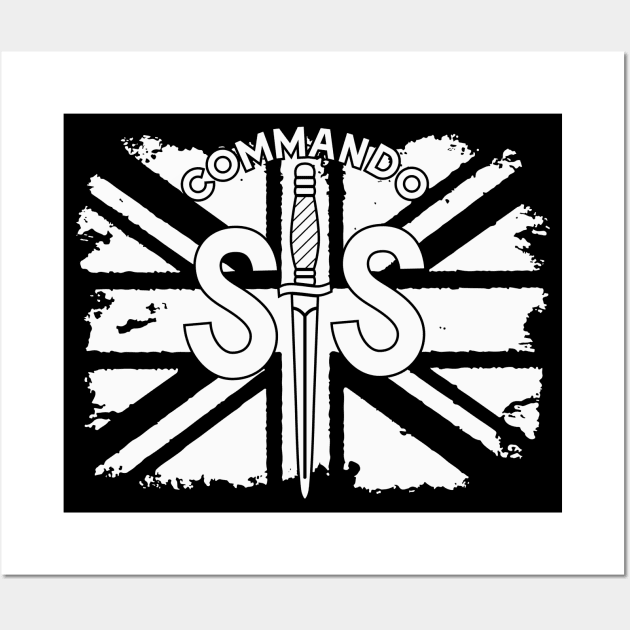 WW2 British Army No2 Commando SAS Badge with Union Jack Wall Art by GRIM GENT